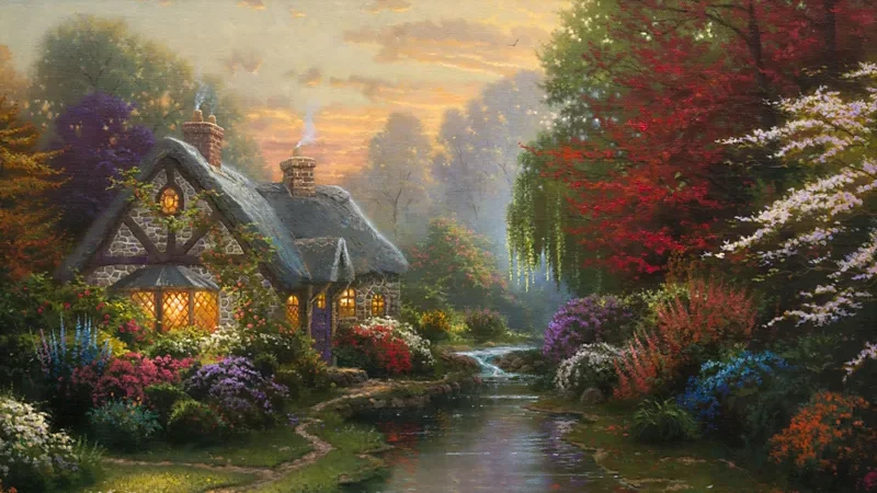 ‘Banal and Hollow’: Por que as pintorescas pinturas de Thomas Kinkade dividiram os EUA