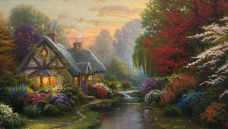 ‘Banal and Hollow’: Por que as pintorescas pinturas de Thomas Kinkade dividiram os EUA